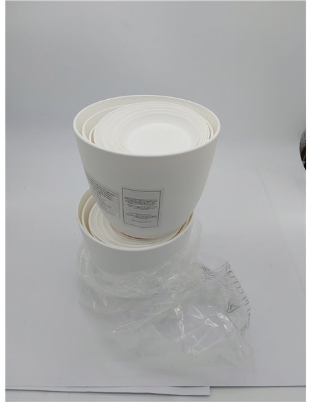 Utopia Home Paquete de 5 macetas 18/17/15/13/12 cm Maceta con platillo para la Cocina, balcón, Plantas de jardín, macetas de viv