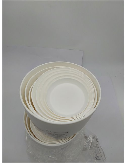 Utopia Home Paquete de 5 macetas 18/17/15/13/12 cm Maceta con platillo para la Cocina, balcón, Plantas de jardín, macetas de viv