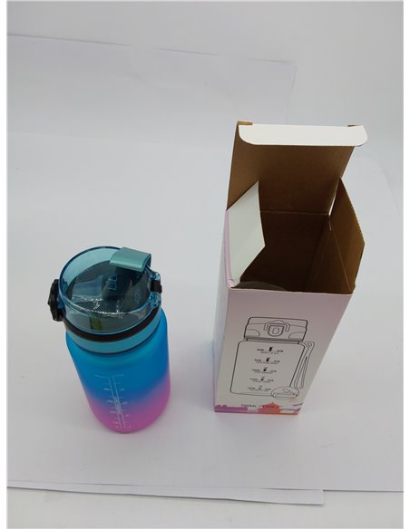 HoneyHolly Botella Agua, 500 ml con Pajita, Botella de Agua, Prueba de Fugas, Botella Agua Niños Colegio, Libre de BPA, Cantimpl