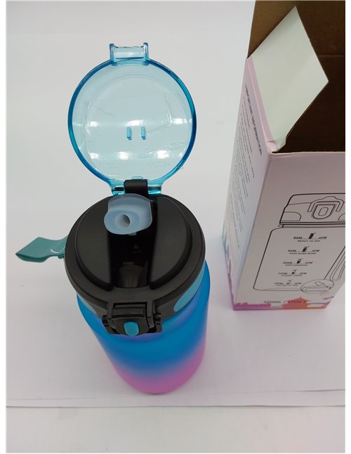 HoneyHolly Botella Agua, 500 ml con Pajita, Botella de Agua, Prueba de Fugas, Botella Agua Niños Colegio, Libre de BPA, Cantimpl