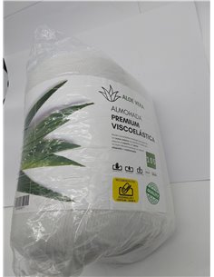 DUÉRMETE ONLINE - Almohada Viscoelástica Aloe Vera Visco | Máximo Confort y Excelente Adaptabilidad con Propiedades Antiestrés | 2