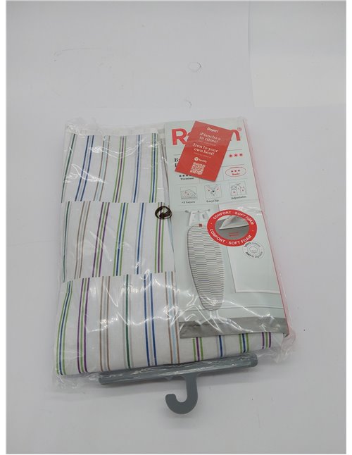 Rayen | Funda Tabla de Planchar Universal | Funda de Planchar Ajuste EasyClip | 2 Capas: 100% Algodón con Espuma | Tejido Microp
