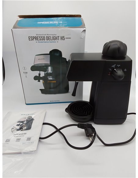 Grunkel - Cafetera Espresso con 5 bares de presión y capacidad para 4 tazas - CAFPRESO-H5 BAR - Pistola de espuma con dispositiv