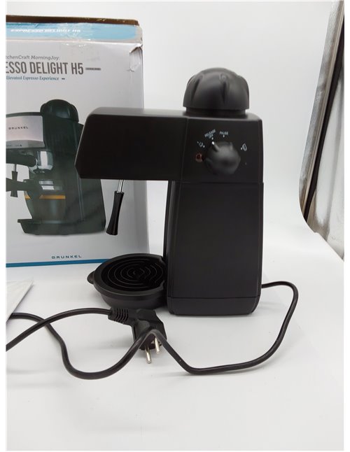 Grunkel - Cafetera Espresso con 5 bares de presión y capacidad para 4 tazas - CAFPRESO-H5 BAR - Pistola de espuma con dispositiv