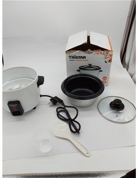 Tristar RK-6117 - Arrocera, Capacidad 0.6 litros, Función para Mantener el Calor, Apagado Automático, incluye Taza Medidora, Esp