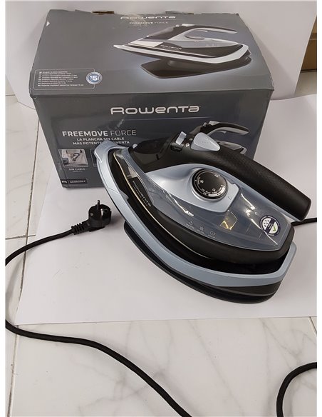 Rowenta Freemove Force, Plancha de vapor sin cable 2600W, eficiente, calentamiento rápido, ligera, recarga rápida, 40g/min, apag