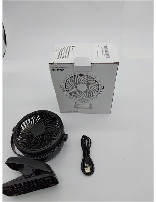 QHUI Mini Ventilador de escritorio, Ventilador de refrigeración personal USB de 3 velocidades con rotación de 360 °, cable USB y