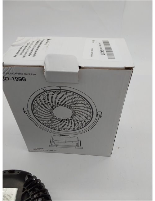 QHUI Mini Ventilador de escritorio, Ventilador de refrigeración personal USB de 3 velocidades con rotación de 360 °, cable USB y