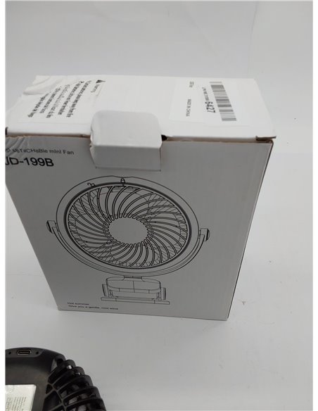 QHUI Mini Ventilador de escritorio, Ventilador de refrigeración personal USB de 3 velocidades con rotación de 360 °, cable USB y