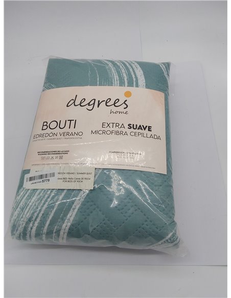 Degrees home - Paraiso- Colcha Cama 90 - Colcha bouti Cama - Primavera, Verano - 180x260 - Verde 