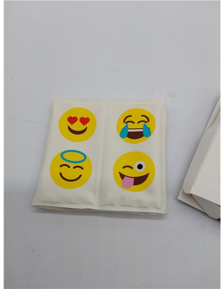 Vin Bouquet FIE 214 - Funda Enfriadora Latas Emoticonos, Cubierta Enfriadora Gel, Velcro Ajustable 
