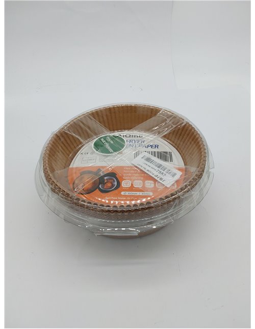 AiQInu Papel Freidora Aire, 200 Piezas 16-20 cm Pergamino Redondas Forro de Papel Food-Grade BPA free Papel de Aceite Antiadhere
