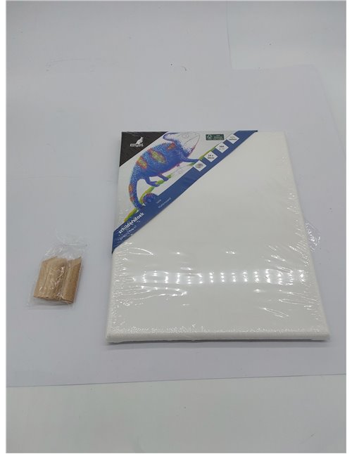 Kangaro K-810031 - Lienzo (lona, 24 x 30 cm), color blanco