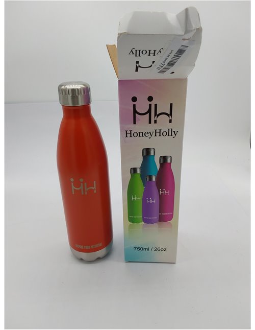 Botella sin BPA, Botella Termica 0.75 litro, A Prueba de Fugas, Botella Agua Gimnasio, Mantiene 24H Frio/12H Calor,Botella Agua 