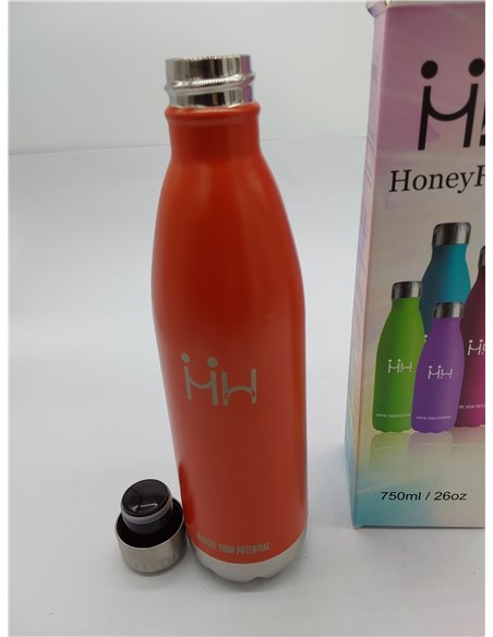 Botella sin BPA, Botella Termica 0.75 litro, A Prueba de Fugas, Botella Agua Gimnasio, Mantiene 24H Frio/12H Calor,Botella Agua 