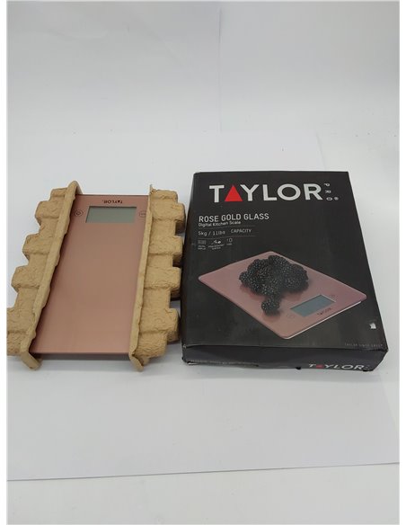 Taylor Pro Balanza Digital de Cocina de Diseño Ultrafino, Función de Peso con Tara, Nivel Profesional con Alta Precisión, Compac