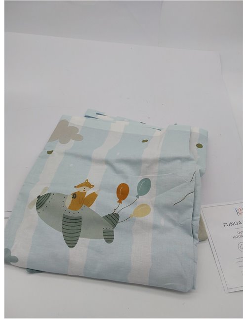 Pirinins Funda Nordica 100% Algodon Organico para Cuna Infantil de 60x120 cm Reversible, Prevenir Alergia, Ultra Suave, Colecció