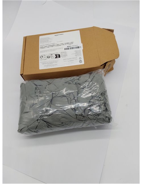 Amazon Basics Sabana Bajera Ajustable, 140 x 200 x 30 cm, de Poliéster Microfibra, Gris Oscuro 
