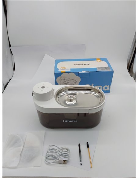 Gimars 4L Fuente para Gatos Sin Cable: 5000 mAh, Bebedero Gatos con Sensor de Movimiento, Automático Dispensador de Agua Inalámb