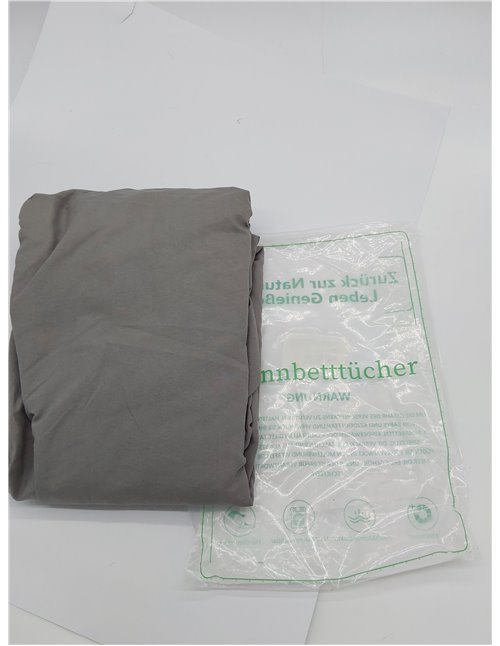 KONO Bedding BS-3 120 GY - Sábana Bajera Ajustable (Microfibra cepillada, Bolsillo de 30 cm de Profundidad, Color Gris, 120 x 20