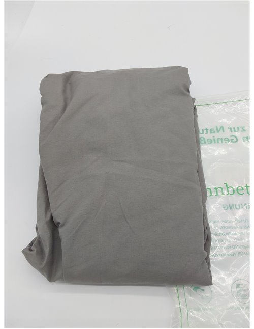 KONO Bedding BS-3 120 GY - Sábana Bajera Ajustable (Microfibra cepillada, Bolsillo de 30 cm de Profundidad, Color Gris, 120 x 20