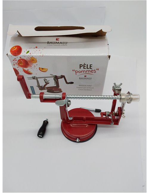 Baumalu 450009 pelador de manzanas metal, rojo vino 