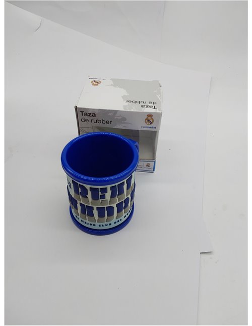 REAL MADRID CF - Taza Rubber 3D, de Plástico, Multicolor, Producto Oficial (CyP Brands) 