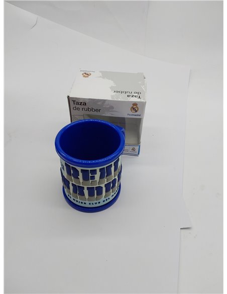 REAL MADRID CF - Taza Rubber 3D, de Plástico, Multicolor, Producto Oficial (CyP Brands) 