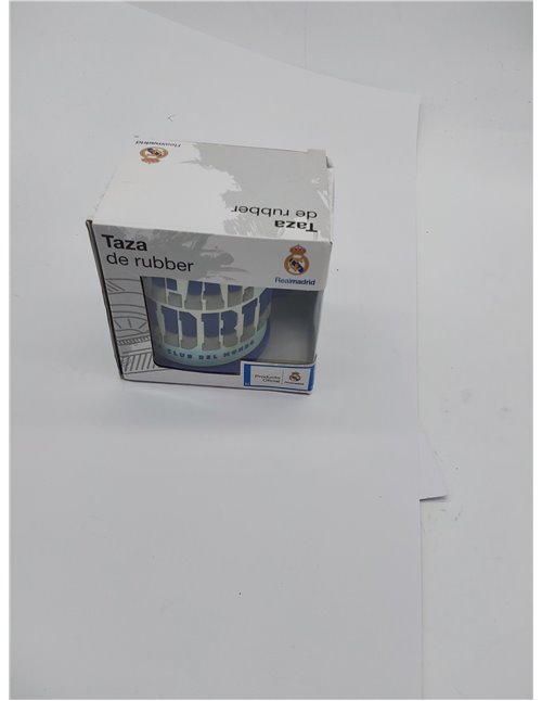 REAL MADRID CF - Taza Rubber 3D, de Plástico, Multicolor, Producto Oficial (CyP Brands) 