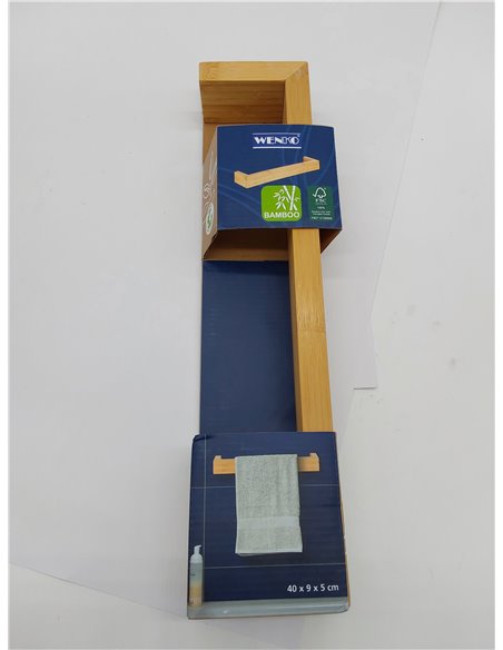 Wenko Toallero de Barra 40 cm Bambusa, Bambú, Marrón
