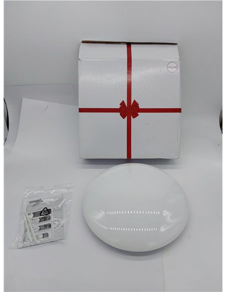 Lámpara de techo LED, decoración de cielo estrellado, lámpara de techo con luz blanca 4.000K 1.200lm, Ø28cm, LED integrado de 12