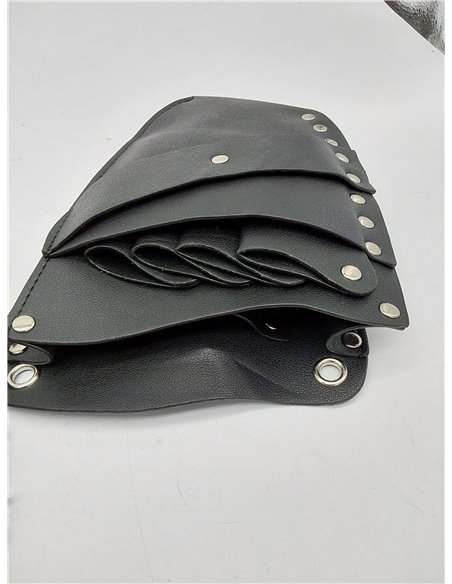Pissente Funda de Cuero Bolsa Tijeras Peluquer¨ªa Cintur¨®n Extra¨ªble Multifuncional Herramientas Profesionales Peluquero