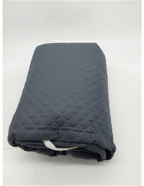 Todocama – Funda Cubre sofá, plazas, Protector de sofás Acolchado de Rombos, Transpirable, fácil de Limpiar, (Gris Oscuro, Chais