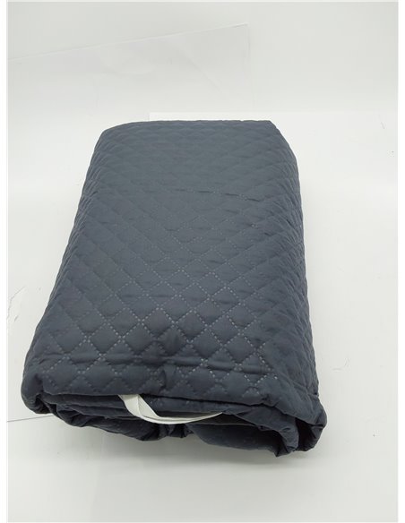 Todocama – Funda Cubre sofá, plazas, Protector de sofás Acolchado de Rombos, Transpirable, fácil de Limpiar, (Gris Oscuro, Chais