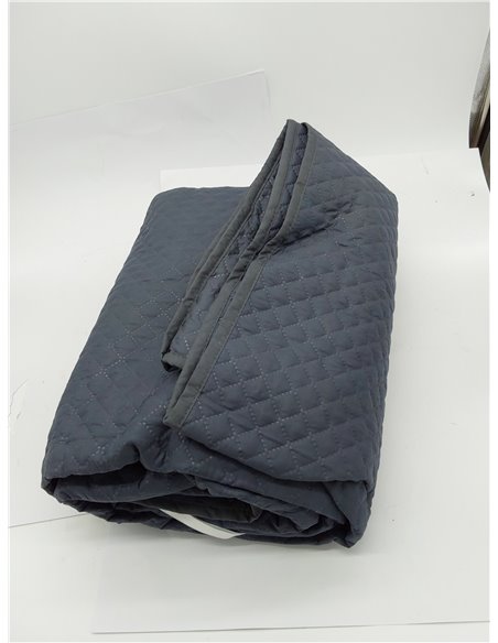Todocama – Funda Cubre sofá, plazas, Protector de sofás Acolchado de Rombos, Transpirable, fácil de Limpiar, (Gris Oscuro, Chais