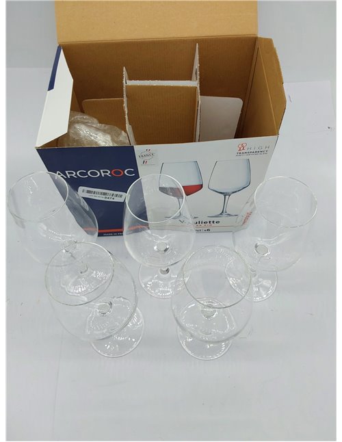 Arcoroc VINA JULIETTE - Caja 6 Copas Vino Vidrio 50Cl 