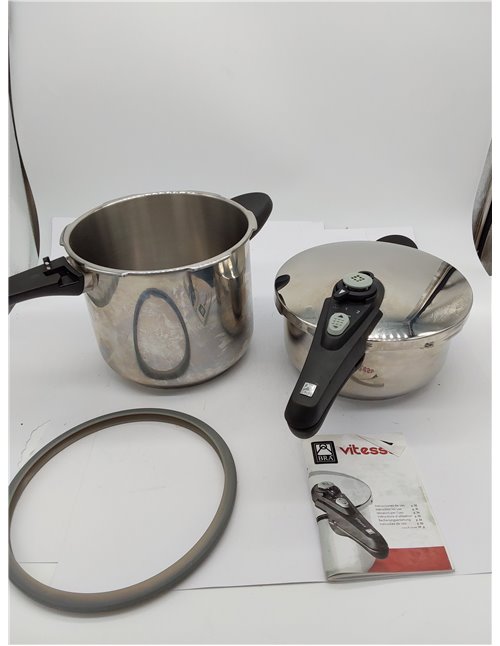 BRA Vitesse - Set duo ollas a presión, Metal, Plata, 4 y 7 litros.Aptas para todo tipo de cocinas,incluída inducción.