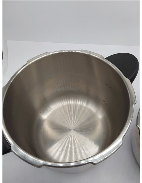 BRA Vitesse - Set duo ollas a presión, Metal, Plata, 4 y 7 litros.Aptas para todo tipo de cocinas,incluída inducción.