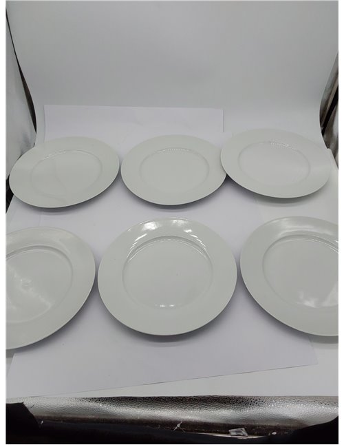 Amazon Basics platos llanos, 6 Unidad, 26.7 cm 