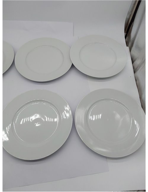 Amazon Basics platos llanos, 6 Unidad, 26.7 cm 