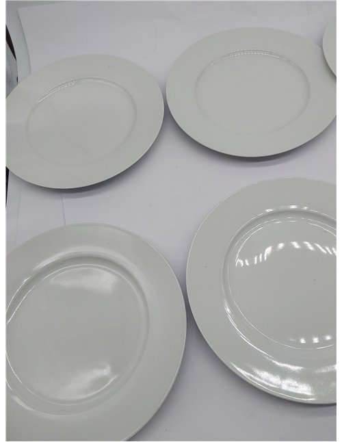 Amazon Basics platos llanos, 6 Unidad, 26.7 cm 