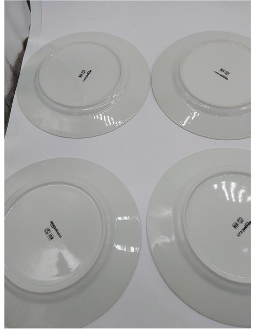 Amazon Basics platos llanos, 6 Unidad, 26.7 cm 