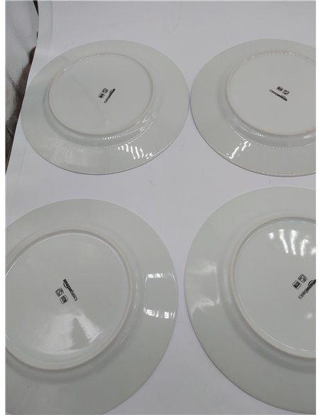 Amazon Basics platos llanos, 6 Unidad, 26.7 cm 