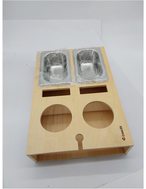 Danclit Couchbar, Sofatablett Sofa Snackspender Couchbar Snackbox mit 2 Edelstahl Snackschalen Snackspender als Geschenk für Fam