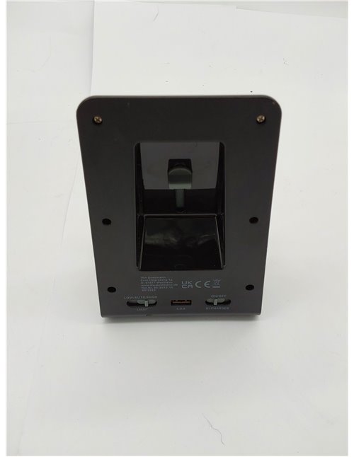 TFA Dostmann ICONCharge 60.2033.10 - Estación de carga inductiva 2 en 1 para smartphones, carga inalámbrica, con función despert