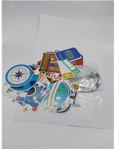 36 piezas de decoraciones colgantes con temática de viaje Let The Adventure Begin Bon Voyage 2