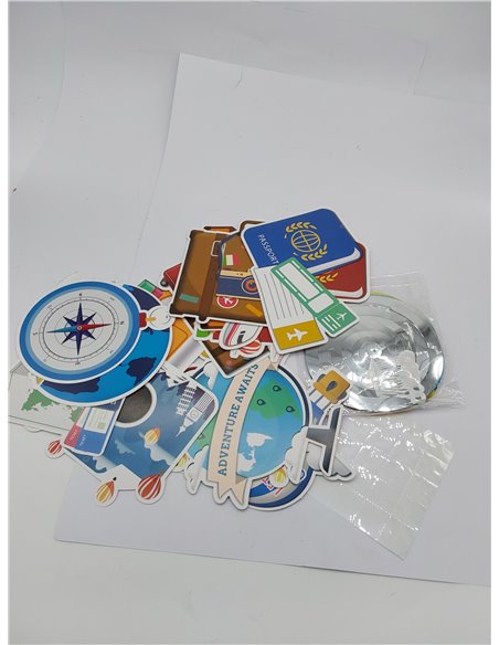 36 piezas de decoraciones colgantes con temática de viaje Let The Adventure Begin Bon Voyage, decoración de despedida de jubilac