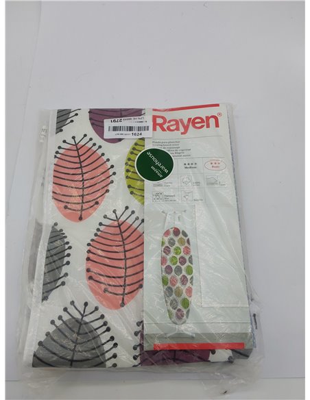 Rayen | Funda Tabla de Planchar Universal | Funda de Planchar Ajuste EasyClip | 2 capas: Espuma y tejido 100% Algodón | Gama Bas