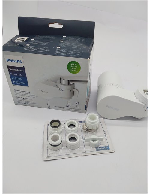 Filtro de Grifo Philips AWP3754/10 ULTRAFILTRACIÓN. NO INCLUYE CARTUCHO DE FILTRO, reduce cloro, plomo, microplásticos.