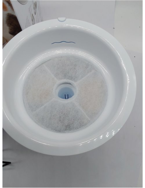 Catit Catit Bebedero Fuente Flor Acero Inox 3L Leds 760 g, Blanco 